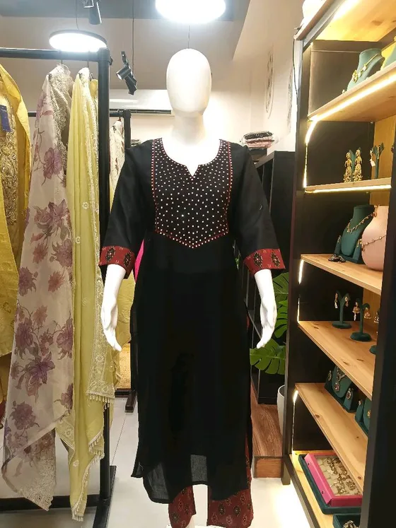 Black Mirror Work Palazzo Suit (R337)